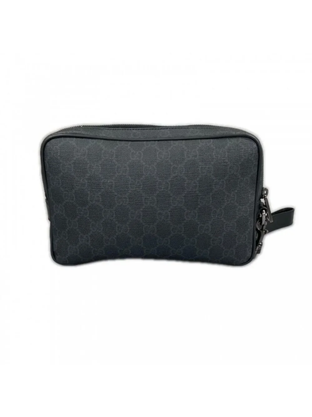 Gucci Clutch GG Supreme Black Silver
